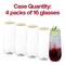 Clear with Gold Stemless Plastic Champagne Flutes - 9 oz. (64 Glasses)